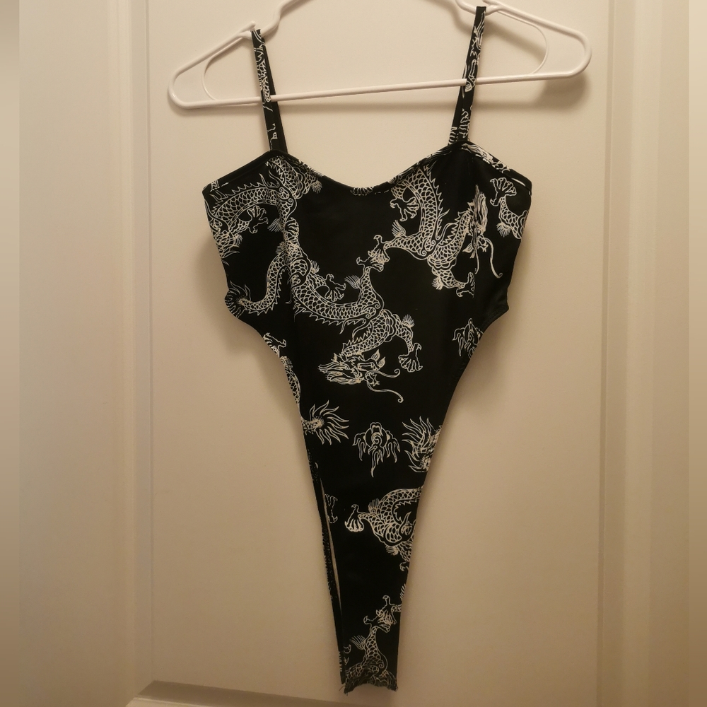 Shein dragon print bodysuit